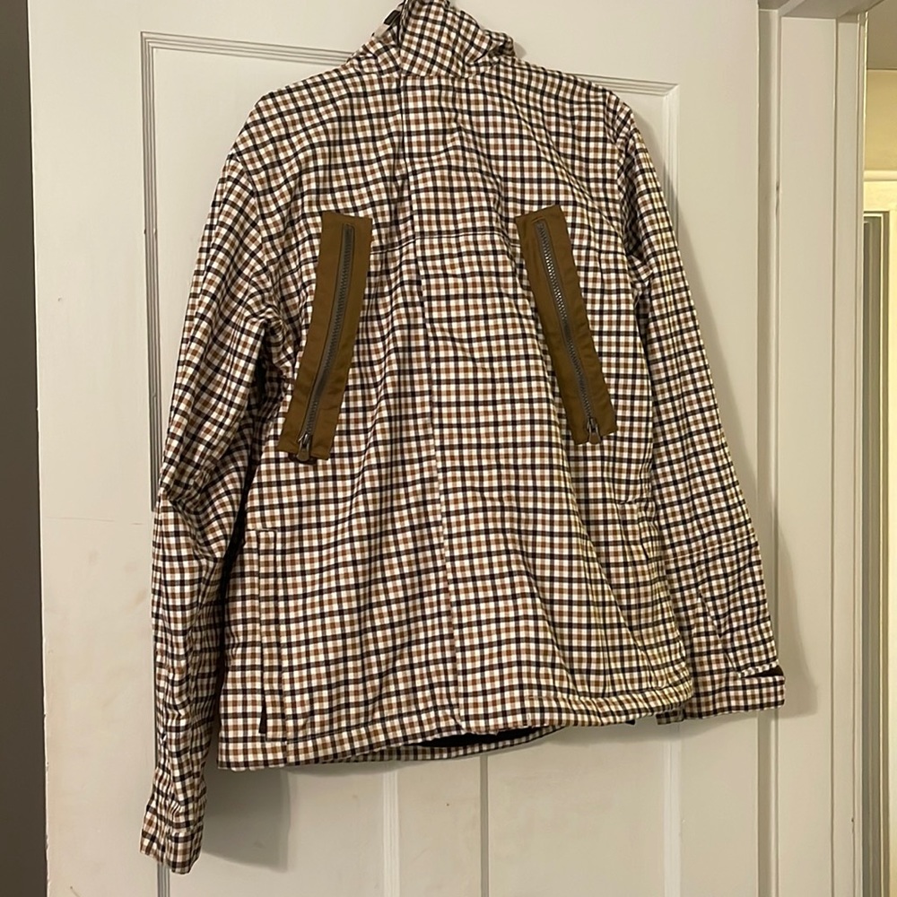 Burton Snowboarding Jacket in Brown/Tan/White Gingham